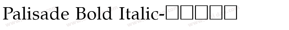 Palisade Bold Italic字体转换